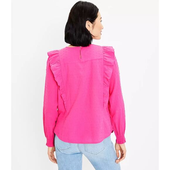 LOFT - Ruffle Long Sleeve Top - Picture 2 of 6